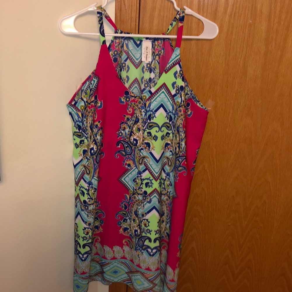 Beautiful multi color dress for any occasion, SZ L